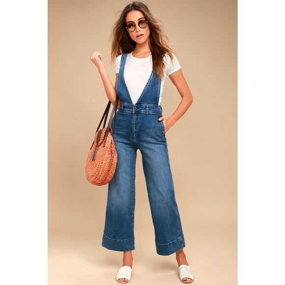 Free People Blue Denim Jumpsuit - Picture 3 of 8